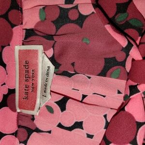 kate spade Pink and Black Floral Print Blouse